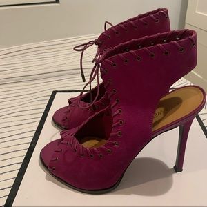 Purple heels sandals